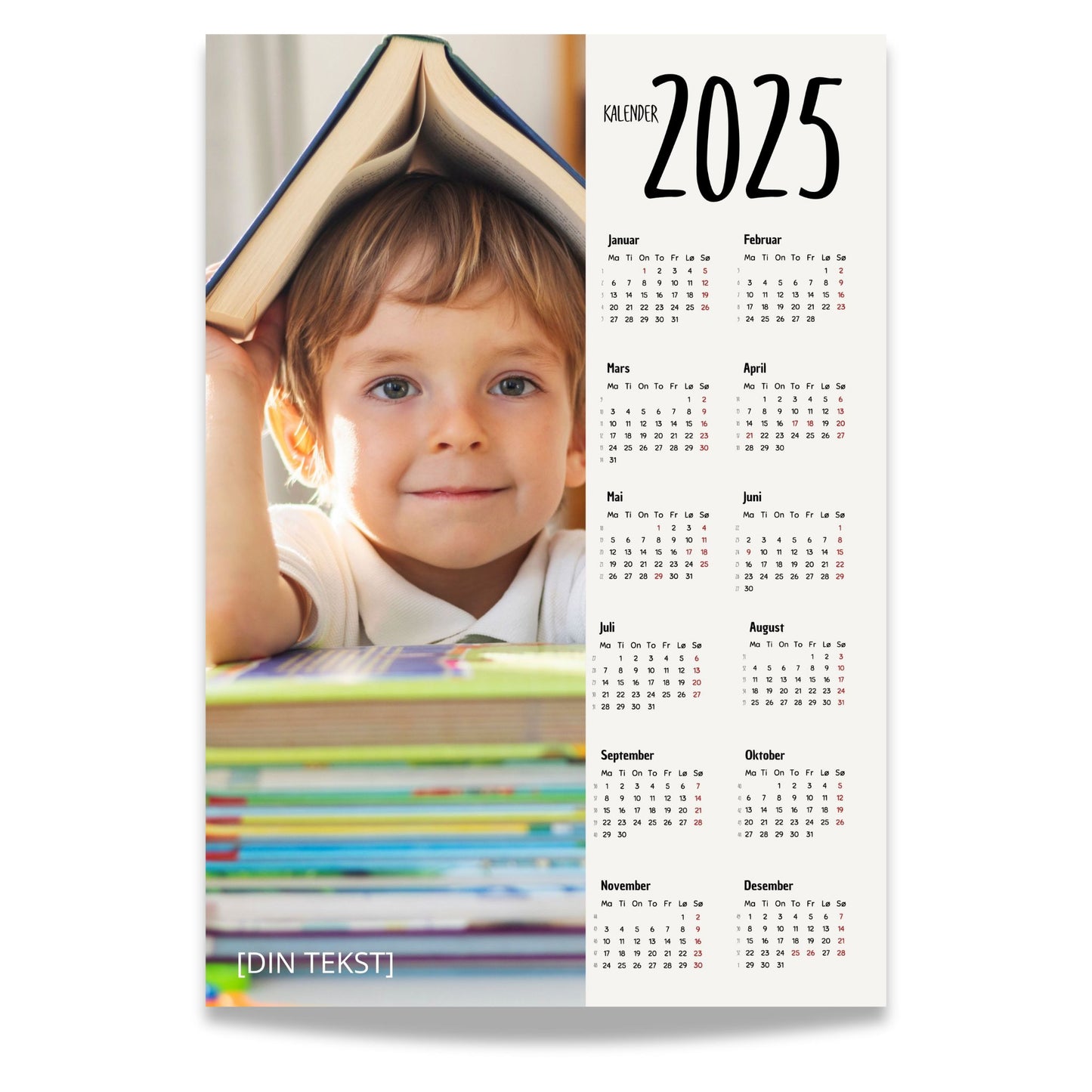 Gjør 2025 ekstra spesielt med vår unike&nbsp;Kalender 2025 med personlig motiv!
