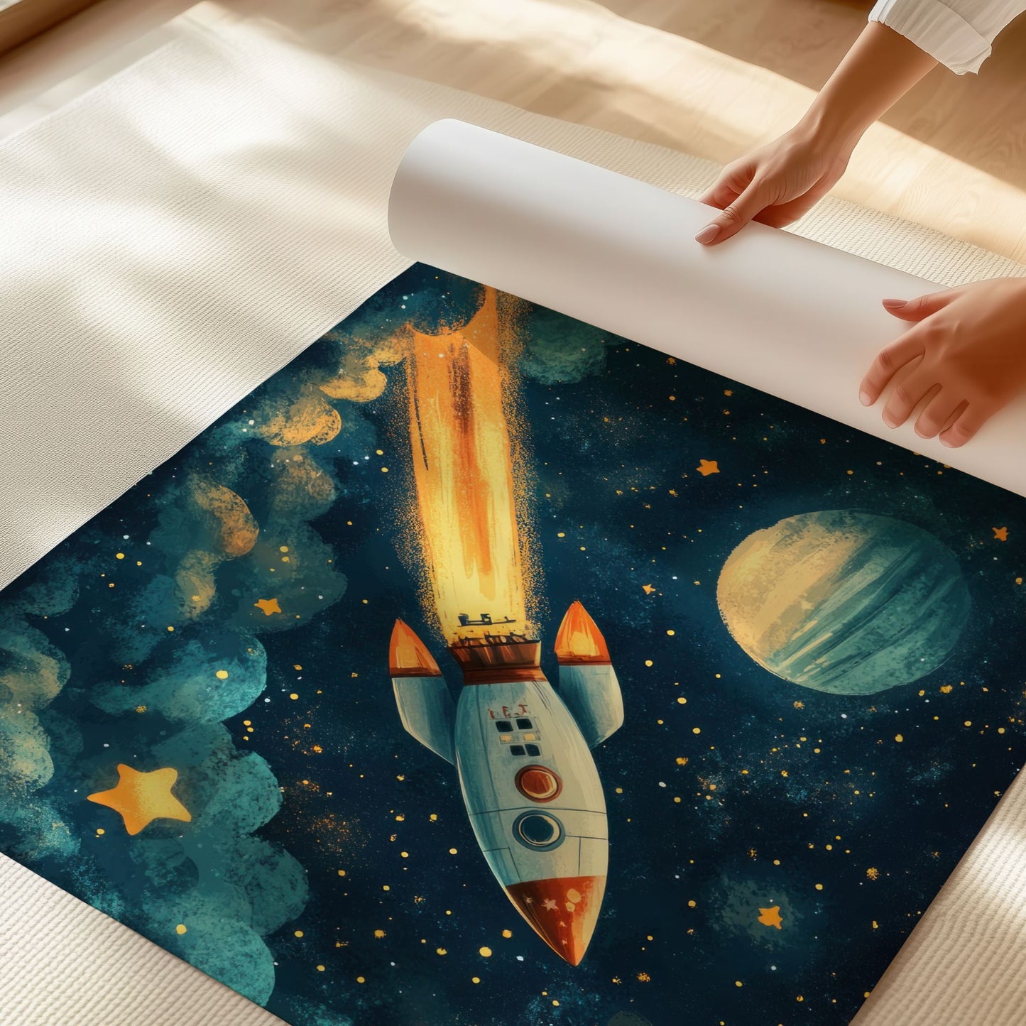 KOSMISK RAKETT No4 - PLAKAT OG LERRET