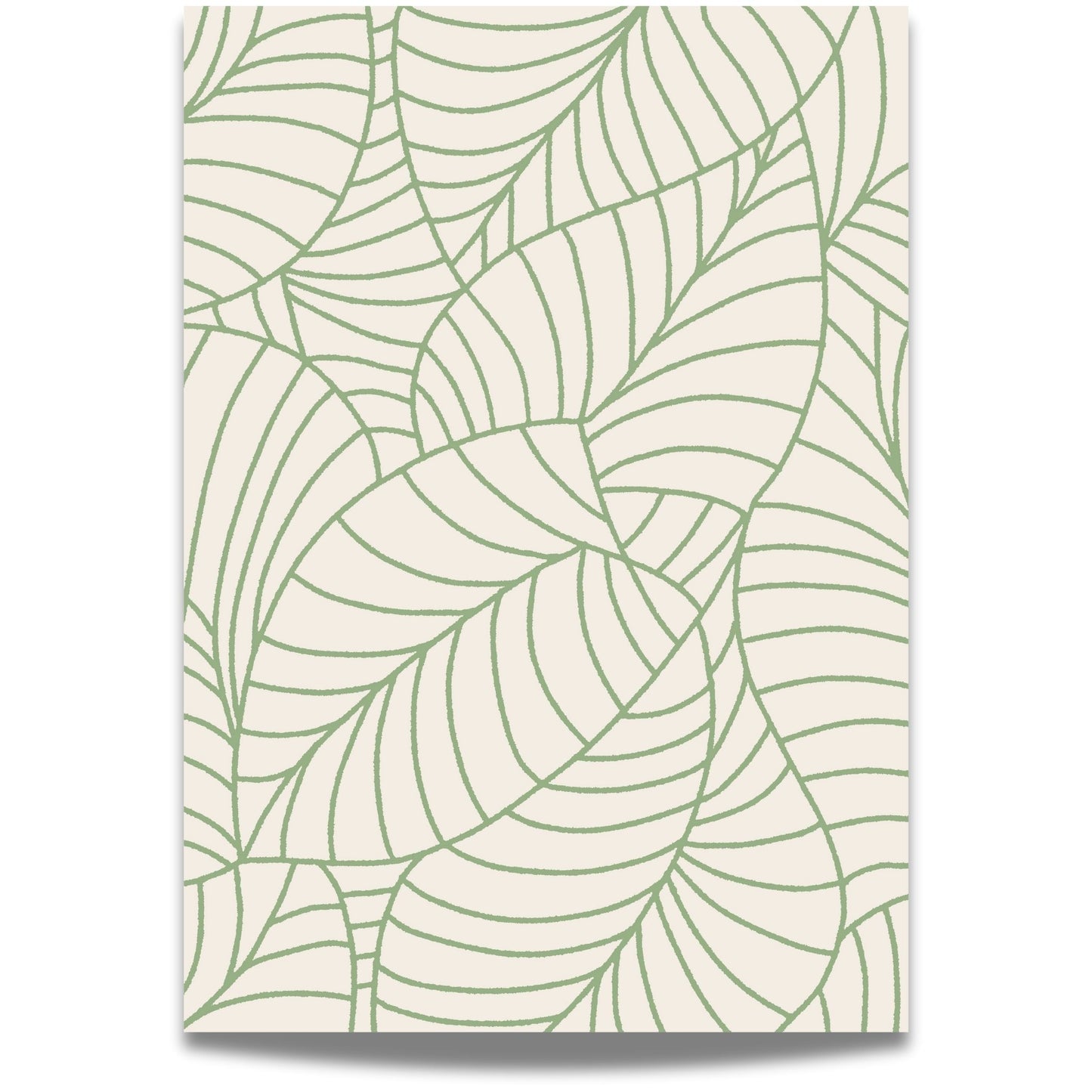 Denne plakaten kombinerer elegansen i naturens former med den minimalistiske estetikken i linjekunst. 