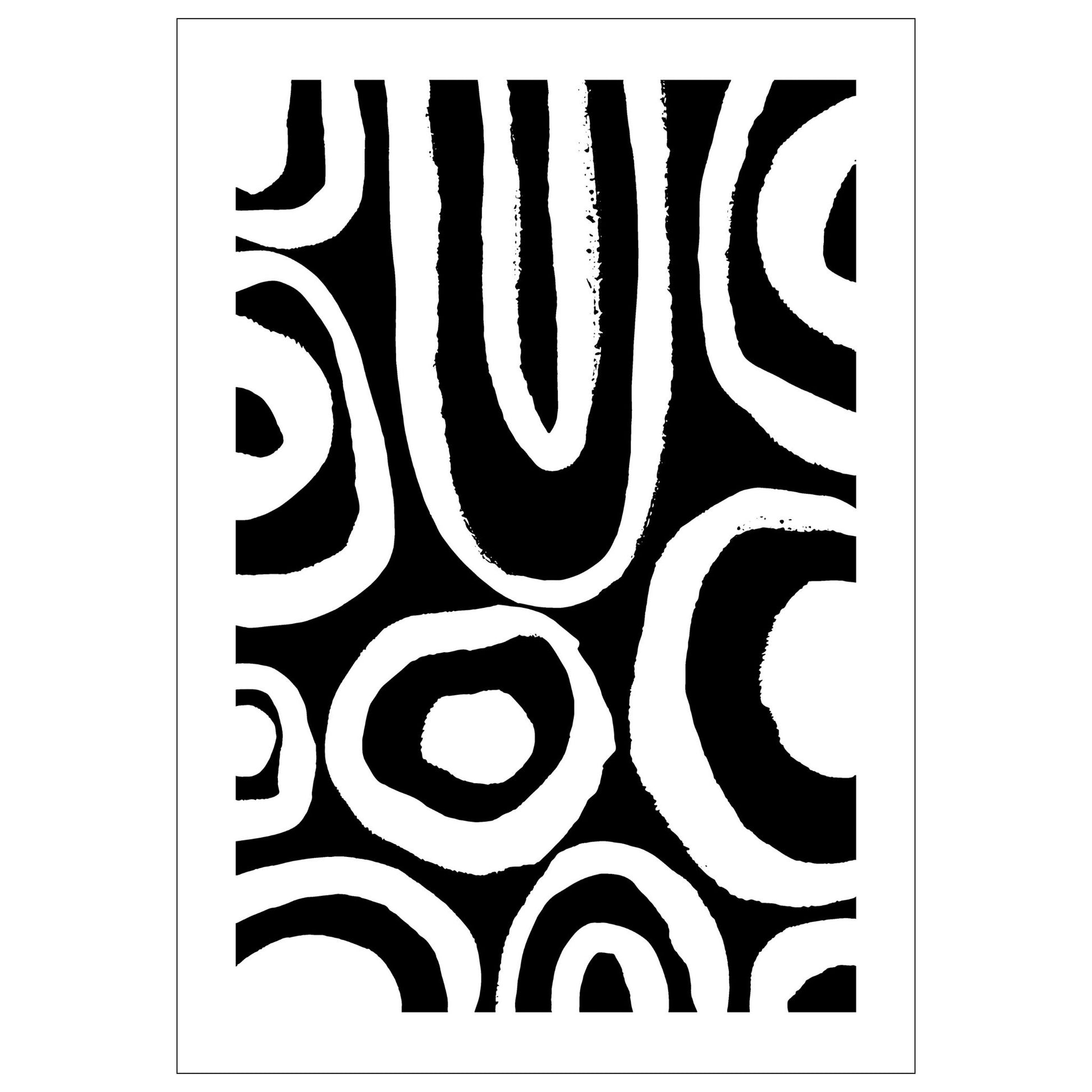Modern Art - plakat i grafisk design i sort abstrakt mønster.