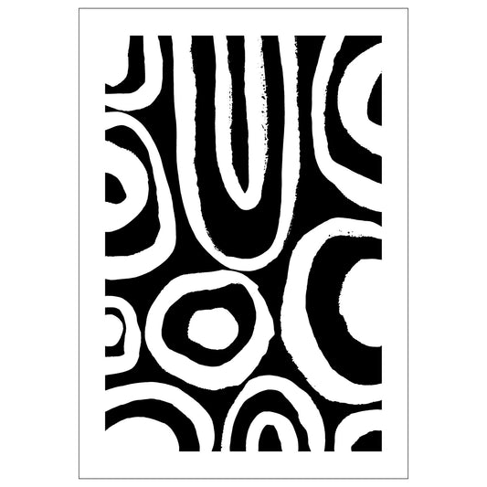 Modern Art - plakat i grafisk design i sort abstrakt mønster.