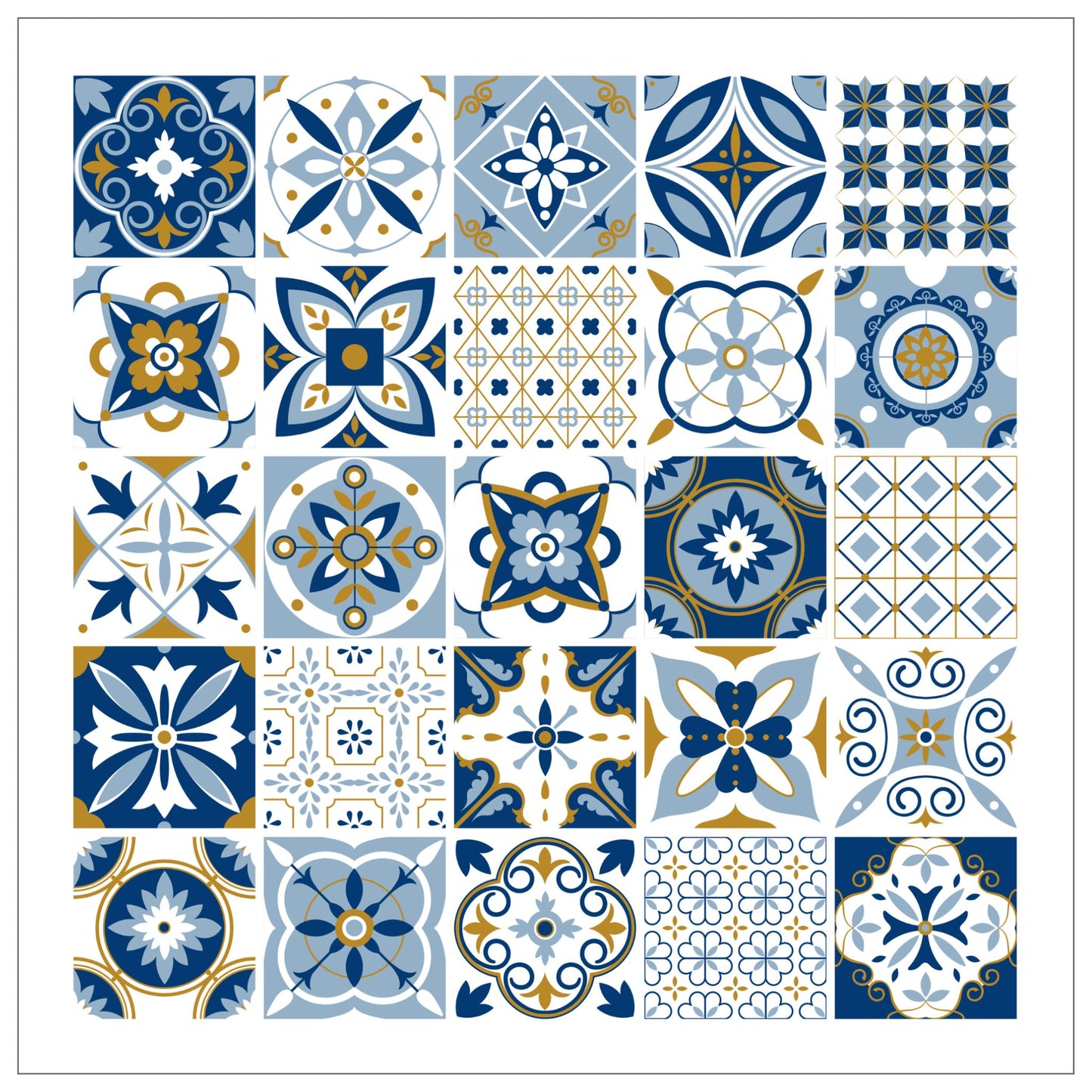 Marokkansk orientalsk arabesque mønster i mosaikk med blå ornament. Tradisjonelt mønster for arabisk og indisk keramikk fliser i sømløse mønstre. 