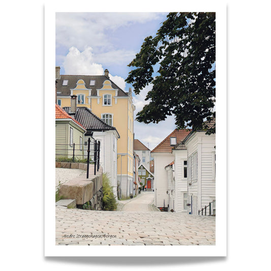 Nedre Strangehagen på Nordnes er et klassisk eksempel på Bergens gamle trehusmiljøer. 