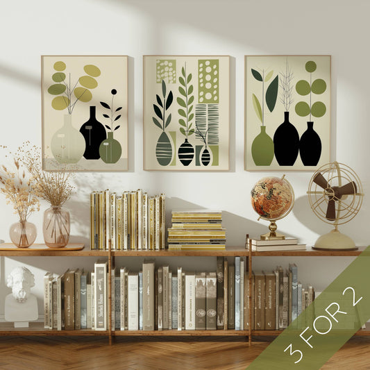 Naturlige fargetoner, stiliserte vaser og et harmonisk uttrykk – vår nye Nordic Botanica-kolleksjon er her! Velg mellom plakat eller lerret for å skape den perfekte atmosfæren i hjemmet ditt. 3 FOR 2!