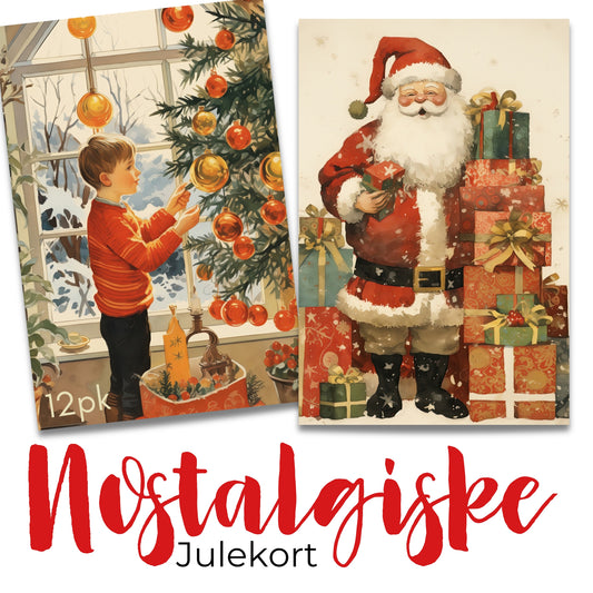 Send varme julehilsener med kunstneriske julekort hentet fra Postergalleriets mest populære vinterkolleksjoner – Nordic Noël Collection og Nostalgic Christmas Collection.