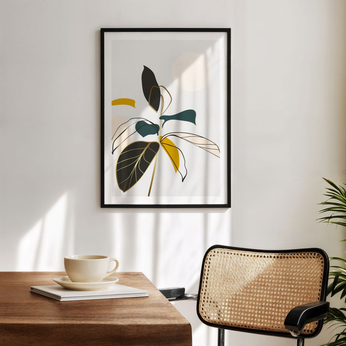 Quiet Bloom – grafisk botanisk plakat