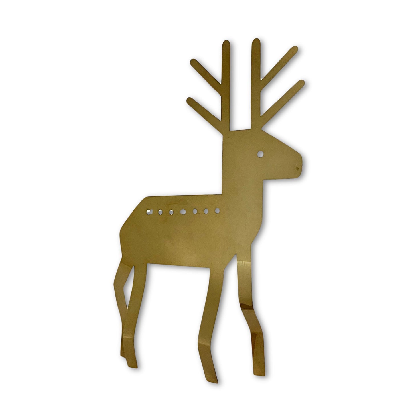 "Reinsdyr i gullfarget metall" – Elegant julepynt for et moderne hjem!