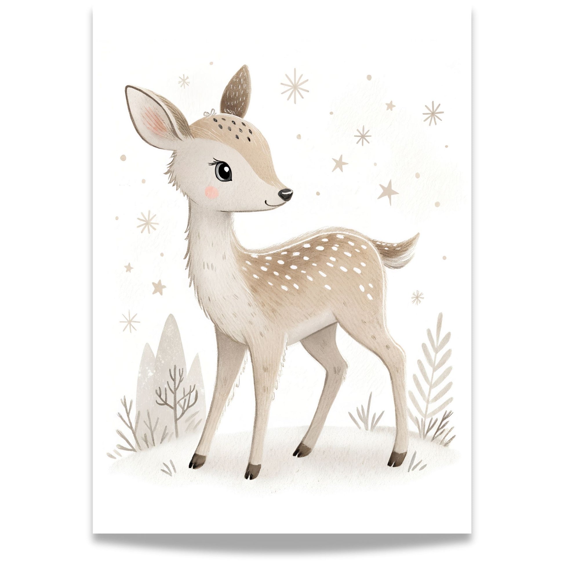 små julevenner – dådyr i vinterskogen