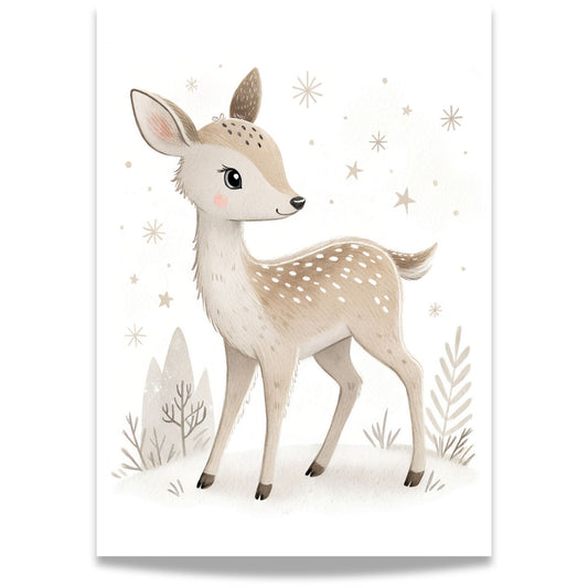 små julevenner – dådyr i vinterskogen