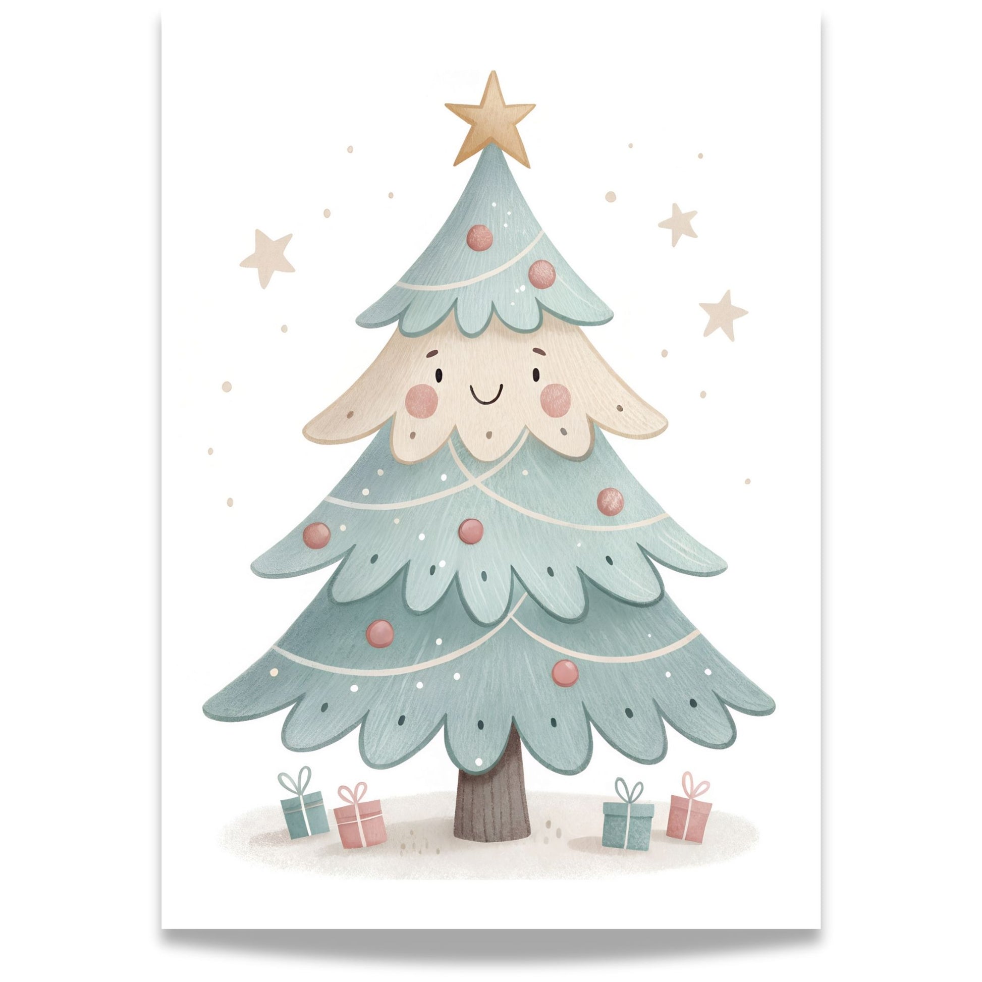 små julevenner – juletre med gaver under