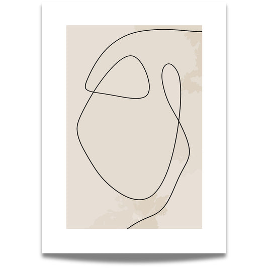 Soft Flow – minimalistisk linjekunst plakat er et harmonisk møte mellom enkelhet og uttrykk. 