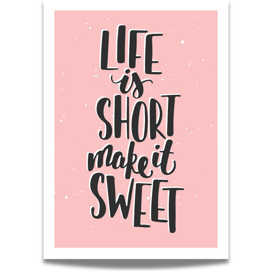  Sweet Life – en lekker, typografisk plakat som minner deg på å nyte livet og gjøre det søtt! 