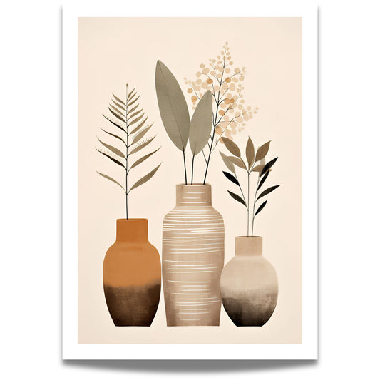  Terra Botanica, en moderne plakat inspirert av skandinavisk minimalisme og naturlige elementer. 