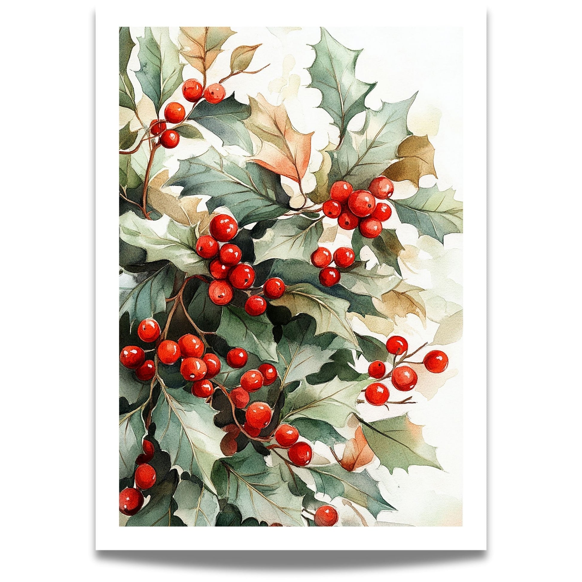 Bring tradisjonsrik julestemning inn i hjemmet ditt med vår tidløse Vintage Jul-plakat og lerret med nostalgiske kristtornmotiv.