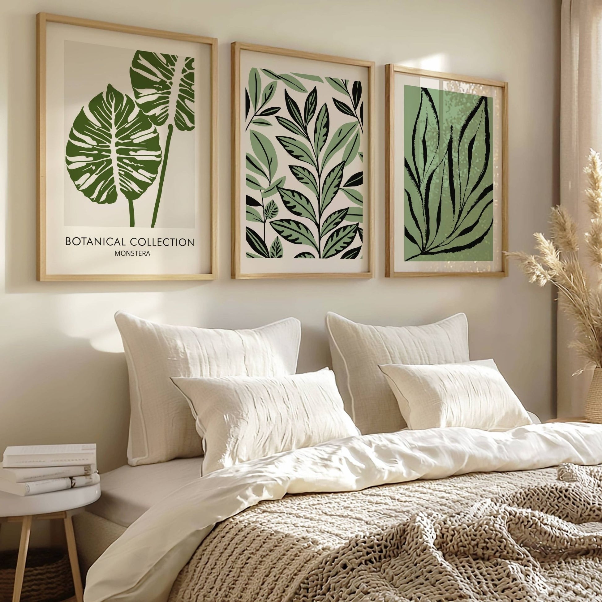 Tre forskjellige plakater fra serien Botanical Balance Collection.