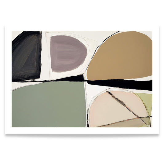 Balanced Composition abstrakt plakat i jordtoner fra Soft Balance Collection.