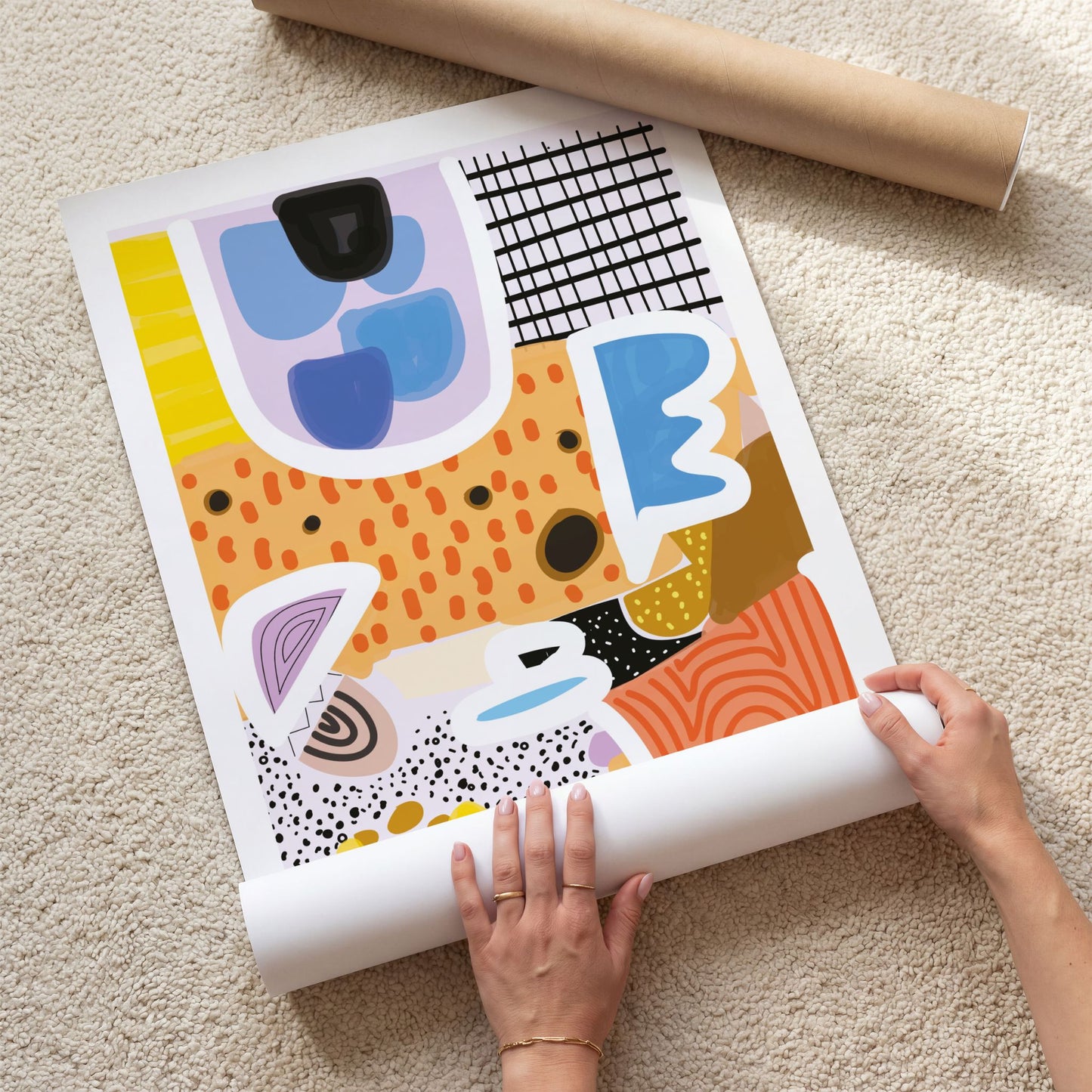 Bold Motion grafisk kunstplakat på Premium 230 g matt papir