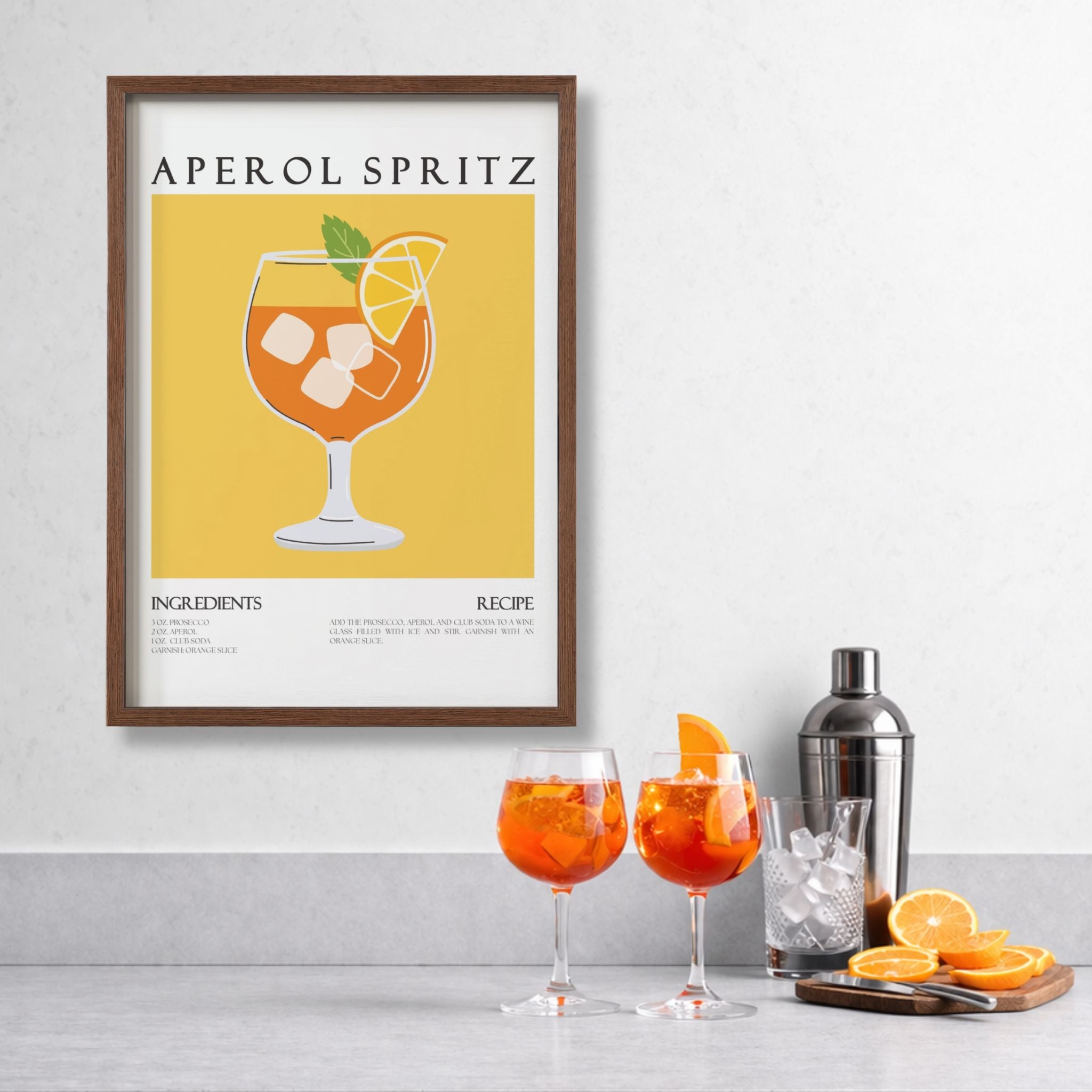 Margarita cocktail plakat med lime og barutstyr