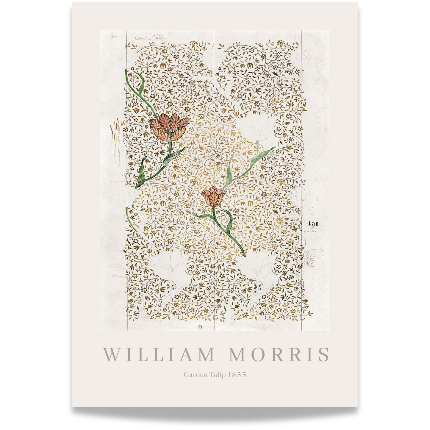 Garden Tulip – botanisk plakat av William Morris