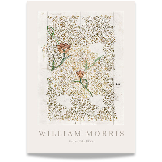 Garden Tulip – botanisk plakat av William Morris
