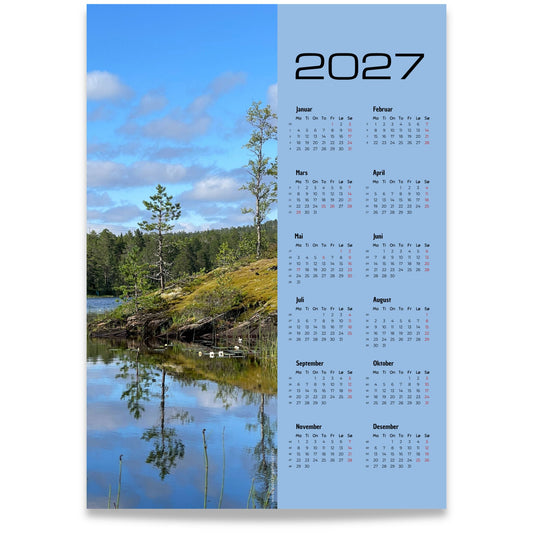 Kalender 2027 med naturfoto fra Midterfjellet i Steinkjer fotografert av G. S. Lie