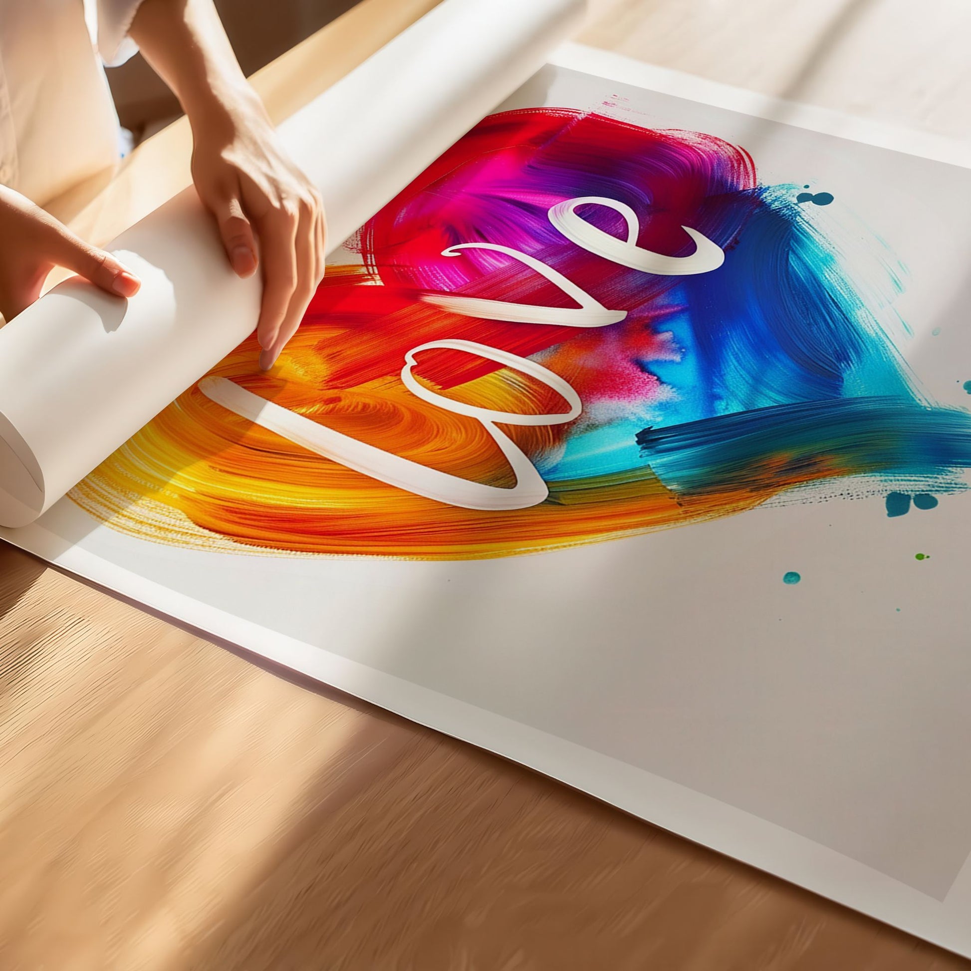 Love in Color plakat trykket på premium matt plakatpapir med levende farger
