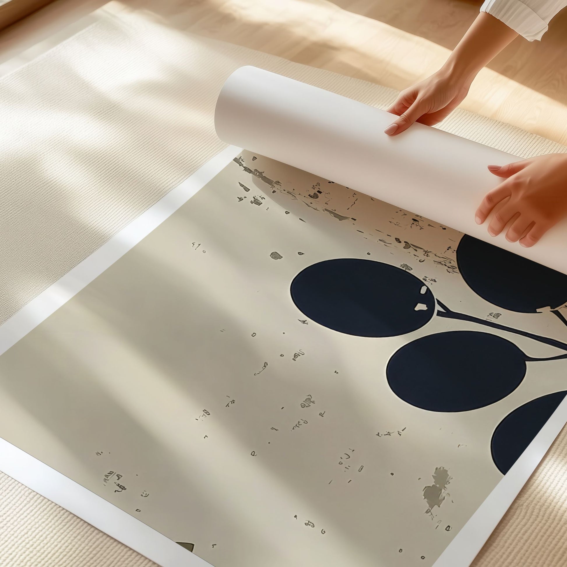 Detaljbilde av Olive Grove Art No3 trykket på matt premium plakatpapir