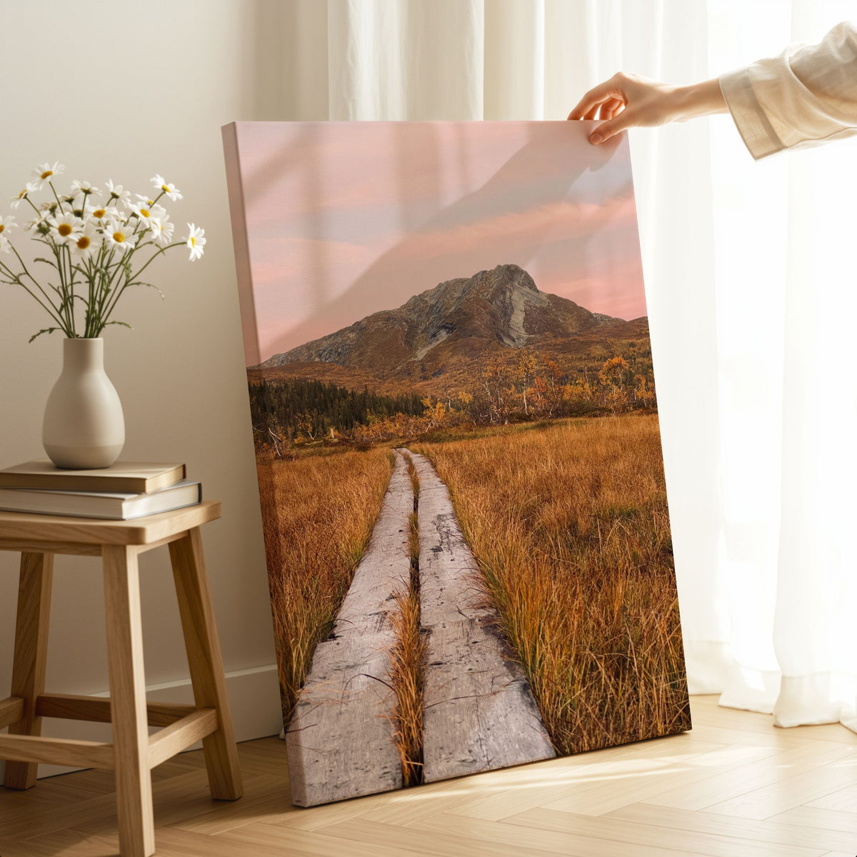 Personlig villmarksbilde på lerret laget av eget foto fra fjellet