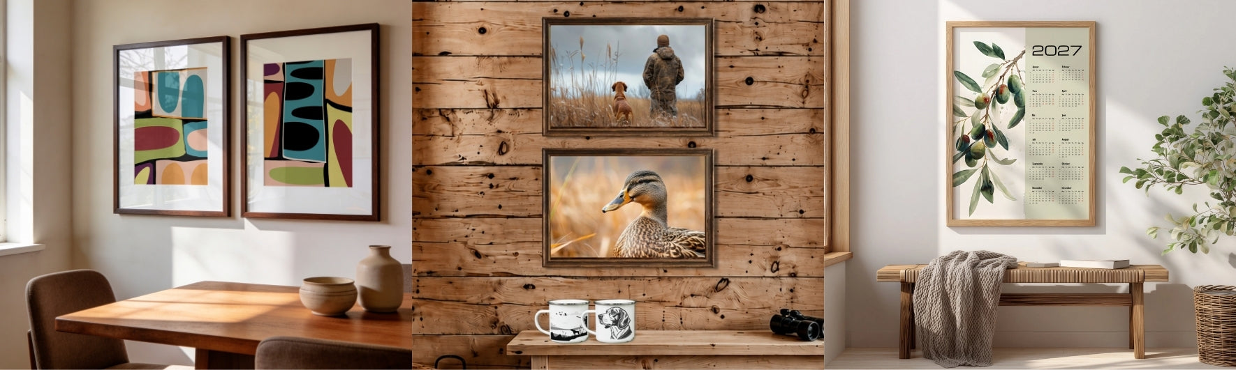 Siste nyheter fra Postergalleriet med Organic Mosaic, Jakt & Villmark og Kalender 2027