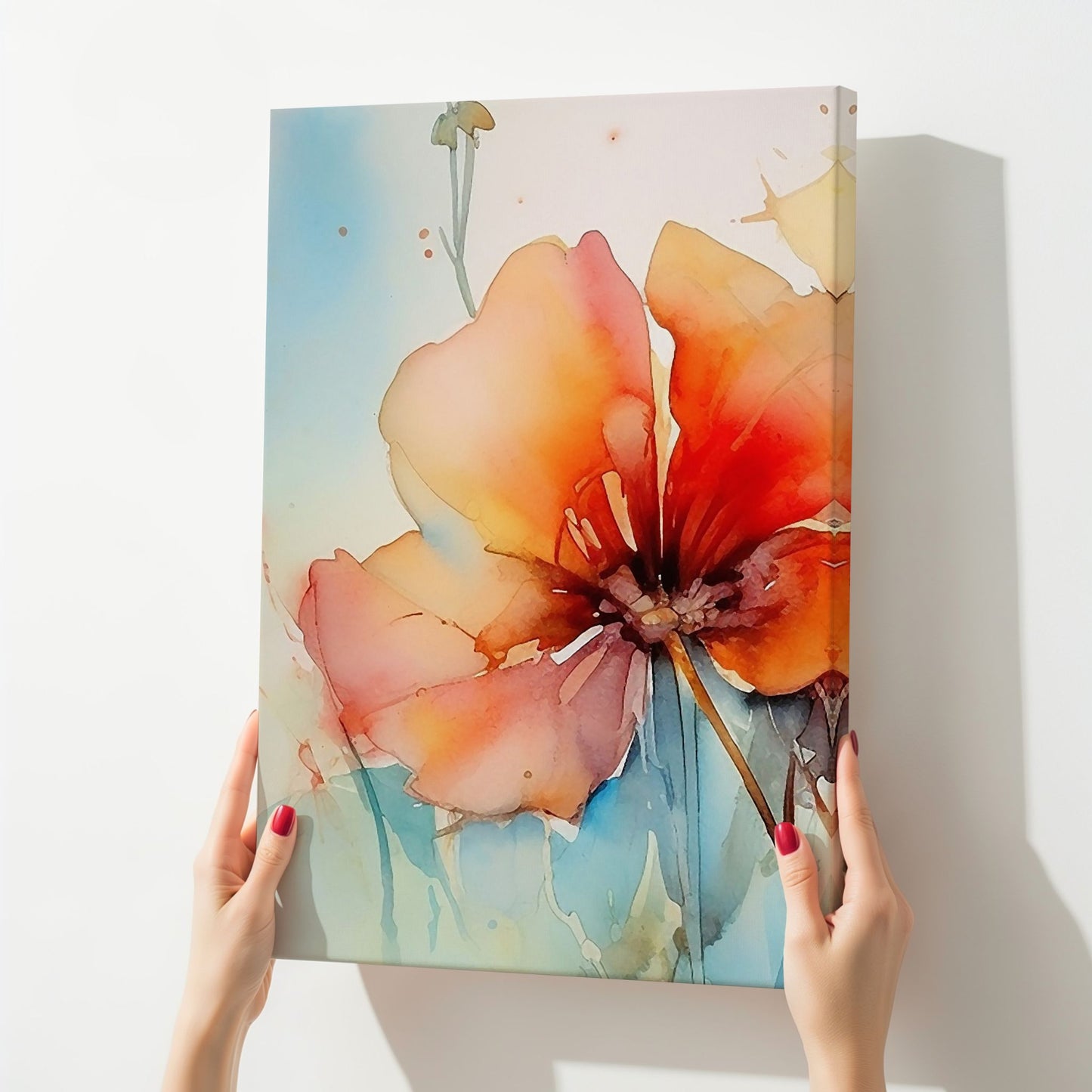 Soft Energy Bloom Collection – moderne blomsterplakater og lerret i akvarellstil