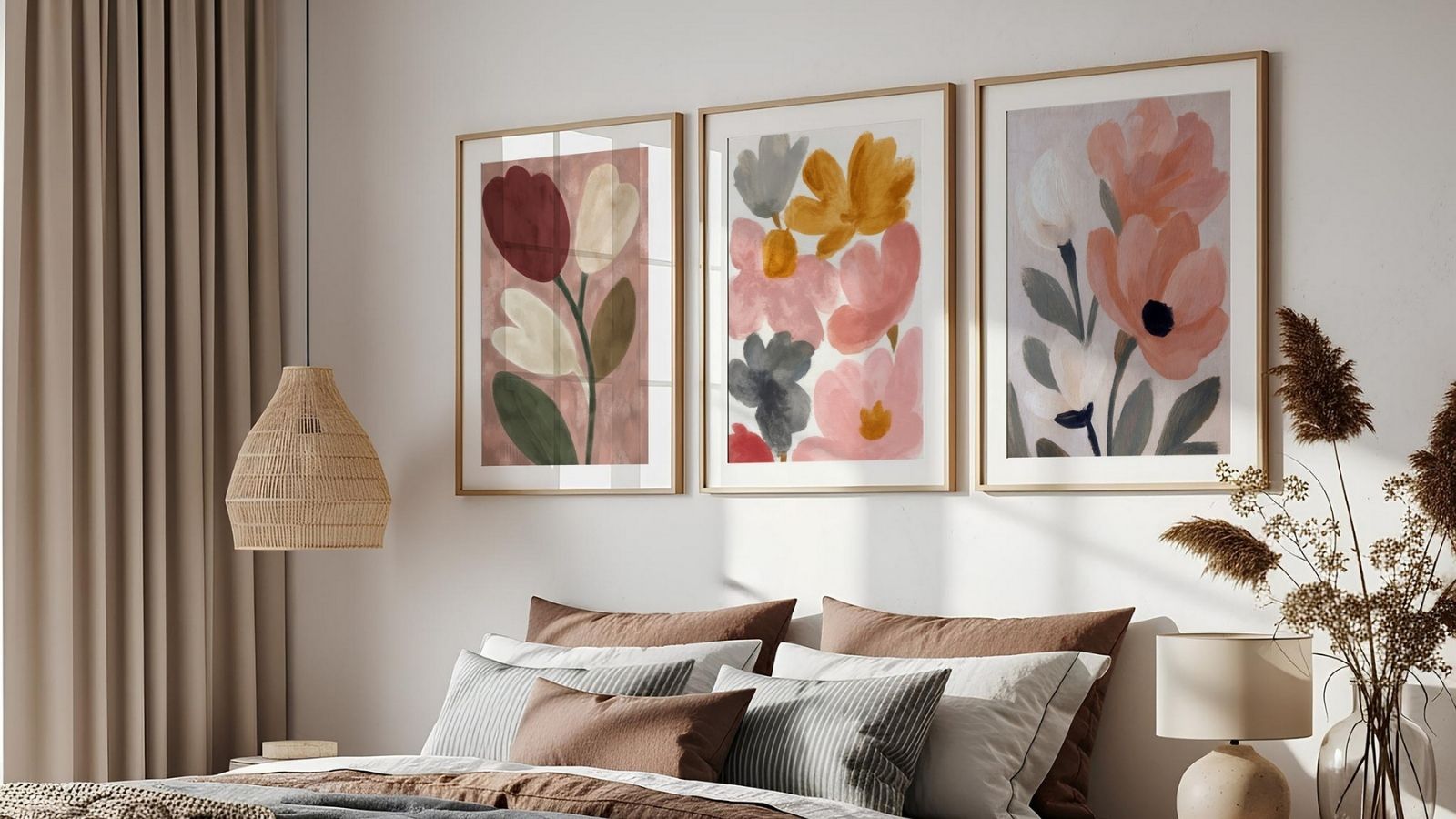 Spring Bloom Collection moderne blomsterplakater inspirert av vårens blomstring