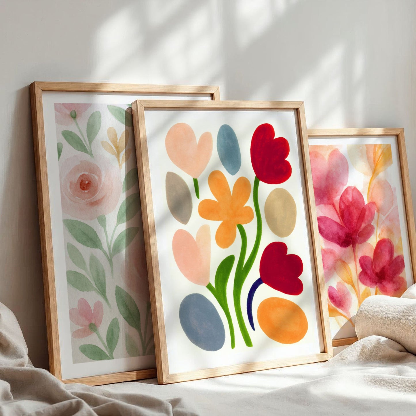 Spring Bloom Playful Meadow plakat vist sammen med andre plakater fra Spring Bloom Collection