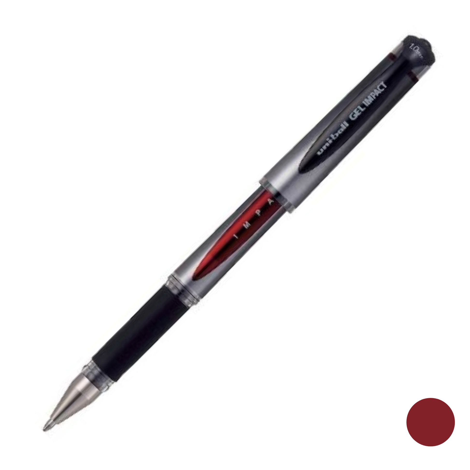 Geleroller med vannfast, blekefast og hurtigtørkende blekk. Det ultraglatte gelblekket og det solide gummigrepet gjør denne pennen til en fryd å skrive med. Farge rød.